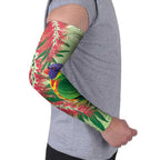 Australia Bottlebrush And Lorikeets Arm Sleeves Aboriginal Art - Watercolor Style - Aussie Hoodie