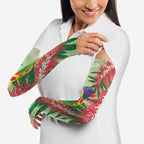 Australia Bottlebrush And Lorikeets Arm Sleeves Aboriginal Art - Watercolor Style - Aussie Hoodie