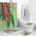 Australia Bottlebrush And Lorikeets Bathroom Set Aboriginal Art - Watercolor Style - Aussie Hoodie