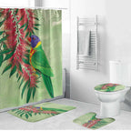 Australia Bottlebrush And Lorikeets Bathroom Set Aboriginal Art - Watercolor Style - Aussie Hoodie