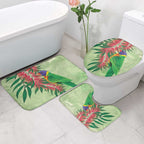 Australia Bottlebrush And Lorikeets Bathroom Set Aboriginal Art - Watercolor Style - Aussie Hoodie