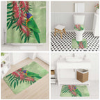 Australia Bottlebrush And Lorikeets Bathroom Set Aboriginal Art - Watercolor Style - Aussie Hoodie