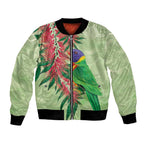 Australia Bottlebrush And Lorikeets Bomber Jacket Aboriginal Art - Watercolor Style
