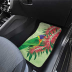 Australia Bottlebrush And Lorikeets Car Mats Aboriginal Art - Watercolor Style