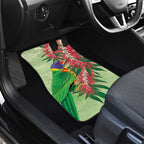 Australia Bottlebrush And Lorikeets Car Mats Aboriginal Art - Watercolor Style