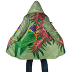 Australia Bottlebrush And Lorikeets Cloak Aboriginal Art - Watercolor Style - Aussie Hoodie