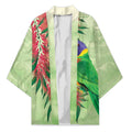 Australia Bottlebrush And Lorikeets Kimono Aboriginal Art - Watercolor Style - Aussie Hoodie