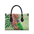 Australia Bottlebrush And Lorikeets Leather Bag Aboriginal Art - Watercolor Style - Aussie Hoodie