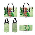 Australia Bottlebrush And Lorikeets Leather Bag Aboriginal Art - Watercolor Style - Aussie Hoodie