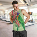 Australia Bottlebrush And Lorikeets Men Tank Top Aboriginal Art - Watercolor Style