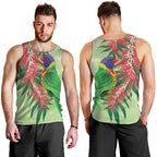 Australia Bottlebrush And Lorikeets Men Tank Top Aboriginal Art - Watercolor Style
