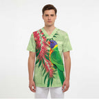 Australia Bottlebrush And Lorikeets Scrub Top Aboriginal Art - Watercolor Style - Aussie Hoodie
