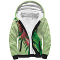 Australia Bottlebrush And Lorikeets Sherpa Hoodie Aboriginal Art - Watercolor Style