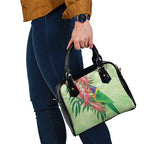 Australia Bottlebrush And Lorikeets Shoulder Handbag Aboriginal Art - Watercolor Style