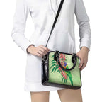 Australia Bottlebrush And Lorikeets Shoulder Handbag Aboriginal Art - Watercolor Style
