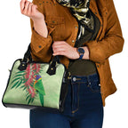Australia Bottlebrush And Lorikeets Shoulder Handbag Aboriginal Art - Watercolor Style