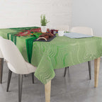 Australia Bottlebrush And Lorikeets Tablecloth Aboriginal Art - Watercolor Style
