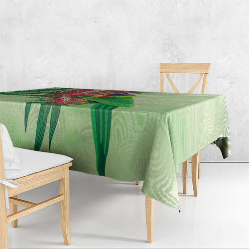 Australia Bottlebrush And Lorikeets Tablecloth Aboriginal Art - Watercolor Style