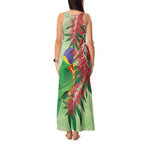 Australia Bottlebrush And Lorikeets Tank Maxi Dress Aboriginal Art - Watercolor Style