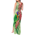 Australia Bottlebrush And Lorikeets Tank Maxi Dress Aboriginal Art - Watercolor Style