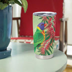 Australia Bottlebrush And Lorikeets Tumbler Cup Aboriginal Art - Watercolor Style