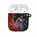 Australia Palm Cockatoo Christmas AirPods Case Probosciger Aterrimus Waratah Merry Chrissie - Aussie Hoodie