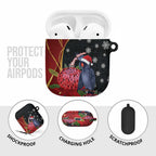 Australia Palm Cockatoo Christmas AirPods Case Probosciger Aterrimus Waratah Merry Chrissie - Aussie Hoodie