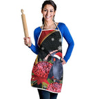 Australia Palm Cockatoo Christmas Apron Probosciger Aterrimus Waratah Merry Chrissie - Aussie Hoodie