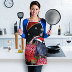 Australia Palm Cockatoo Christmas Apron Probosciger Aterrimus Waratah Merry Chrissie - Aussie Hoodie