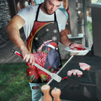 Australia Palm Cockatoo Christmas Apron Probosciger Aterrimus Waratah Merry Chrissie - Aussie Hoodie