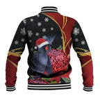 Australia Palm Cockatoo Christmas Baseball Jacket Probosciger Aterrimus Waratah Merry Chrissie - Aussie Hoodie