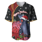 Australia Palm Cockatoo Christmas Baseball Jersey Probosciger Aterrimus Waratah Merry Chrissie - Aussie Hoodie