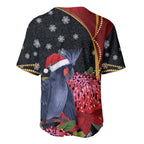 Australia Palm Cockatoo Christmas Baseball Jersey Probosciger Aterrimus Waratah Merry Chrissie - Aussie Hoodie