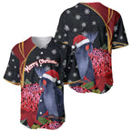Australia Palm Cockatoo Christmas Baseball Jersey Probosciger Aterrimus Waratah Merry Chrissie - Aussie Hoodie