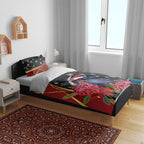 Australia Palm Cockatoo Christmas Bedding Set Probosciger Aterrimus Waratah Merry Chrissie - Aussie Hoodie