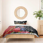 Australia Palm Cockatoo Christmas Bedding Set Probosciger Aterrimus Waratah Merry Chrissie - Aussie Hoodie