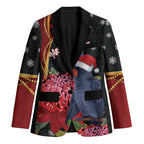 Australia Palm Cockatoo Christmas Blazer Probosciger Aterrimus Waratah Merry Chrissie - Aussie Hoodie