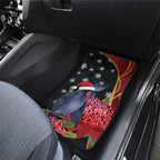 Australia Palm Cockatoo Christmas Car Mats Probosciger Aterrimus Waratah Merry Chrissie - Aussie Hoodie