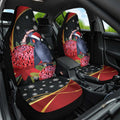 Australia Palm Cockatoo Christmas Car Seat Cover Probosciger Aterrimus Waratah Merry Chrissie - Aussie Hoodie
