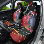 Australia Palm Cockatoo Christmas Car Seat Cover Probosciger Aterrimus Waratah Merry Chrissie - Aussie Hoodie