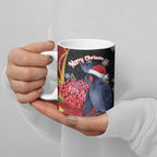 Australia Palm Cockatoo Christmas Ceramic Mug Probosciger Aterrimus Waratah Merry Chrissie - Aussie Hoodie