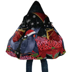 Australia Palm Cockatoo Christmas Cloak Probosciger Aterrimus Waratah Merry Chrissie - Aussie Hoodie