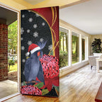 Australia Palm Cockatoo Christmas Door Cover Probosciger Aterrimus Waratah Merry Chrissie - Aussie Hoodie