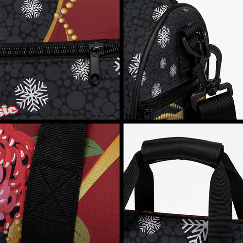 Australia Palm Cockatoo Christmas Duffle Bag Probosciger Aterrimus Waratah Merry Chrissie