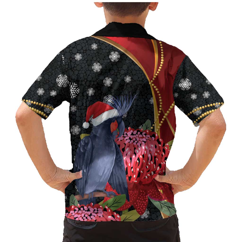 Australia Palm Cockatoo Christmas Family Matching Mermaid Dress and Hawaiian Shirt Probosciger Aterrimus Waratah Merry Chrissie - Aussie Hoodie