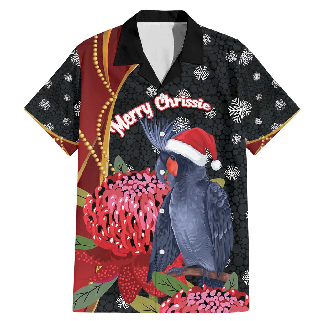 Australia Palm Cockatoo Christmas Family Matching Mermaid Dress and Hawaiian Shirt Probosciger Aterrimus Waratah Merry Chrissie - Aussie Hoodie