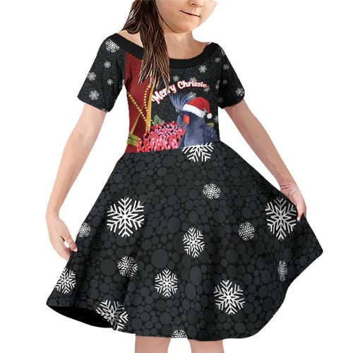 Australia Palm Cockatoo Christmas Family Matching Off Shoulder Short Dress and Hawaiian Shirt Probosciger Aterrimus Waratah Merry Chrissie - Aussie Hoodie