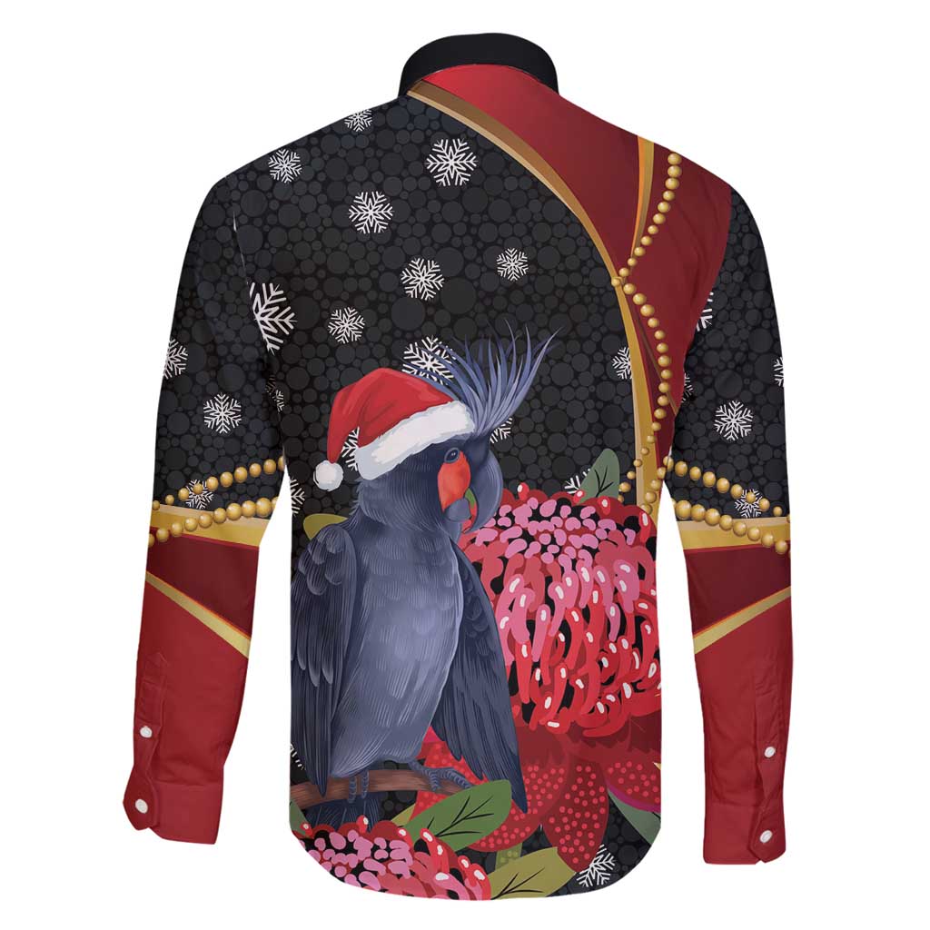 Australia Palm Cockatoo Christmas Family Matching Off Shoulder Short Dress and Hawaiian Shirt Probosciger Aterrimus Waratah Merry Chrissie - Aussie Hoodie