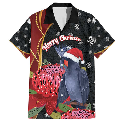 Australia Palm Cockatoo Christmas Family Matching Summer Maxi Dress and Hawaiian Shirt Probosciger Aterrimus Waratah Merry Chrissie - Aussie Hoodie