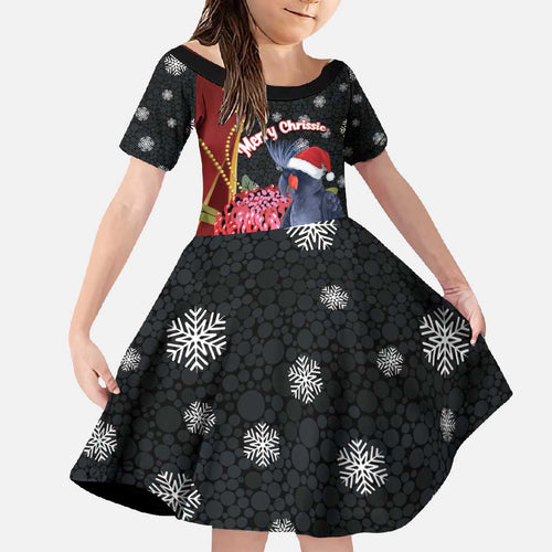 Australia Palm Cockatoo Christmas Family Matching Tank Maxi Dress and Hawaiian Shirt Probosciger Aterrimus Waratah Merry Chrissie - Aussie Hoodie